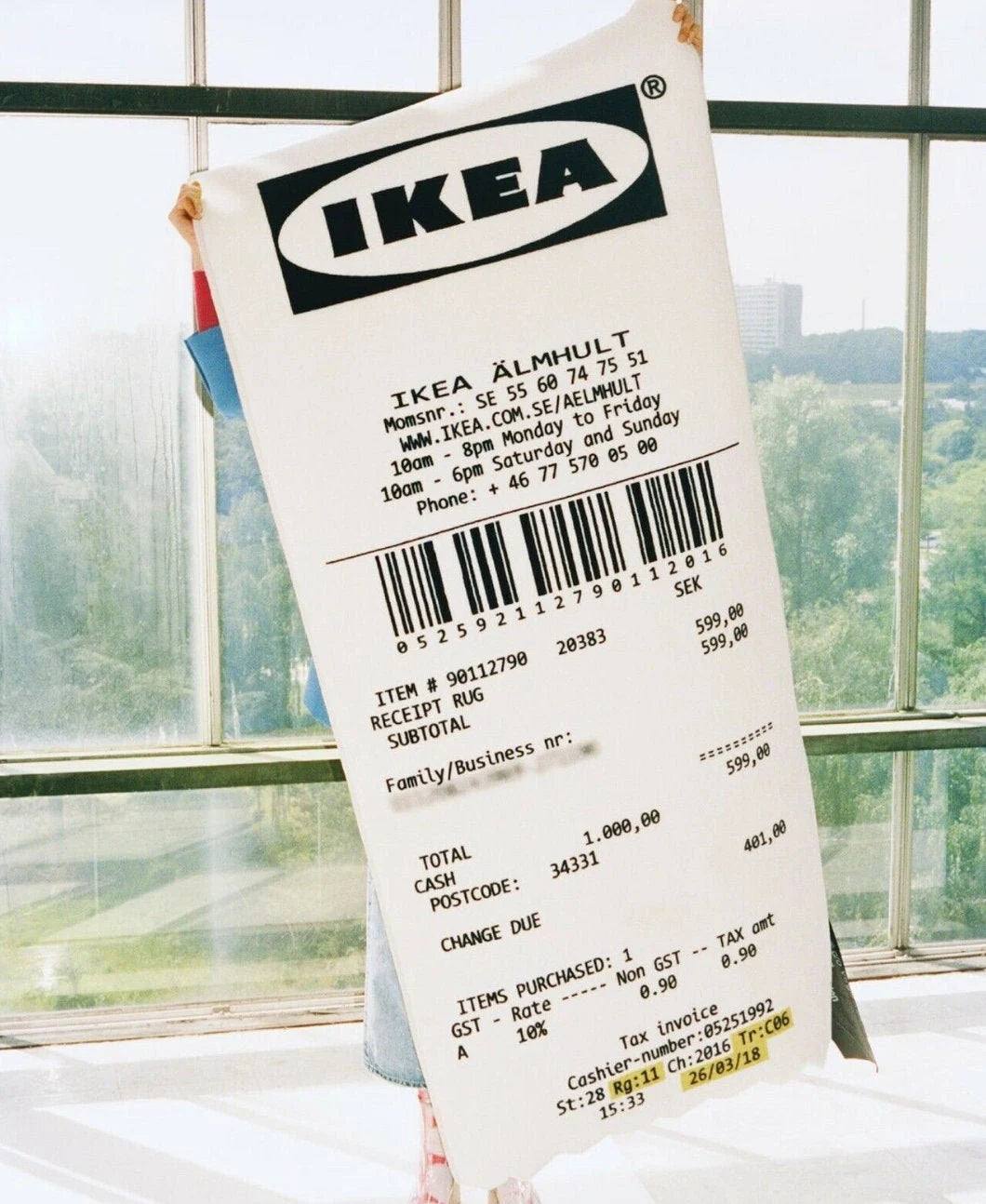 Off-White x Ikea: MARKERAD RECEIPT Rug — DRAHUWS