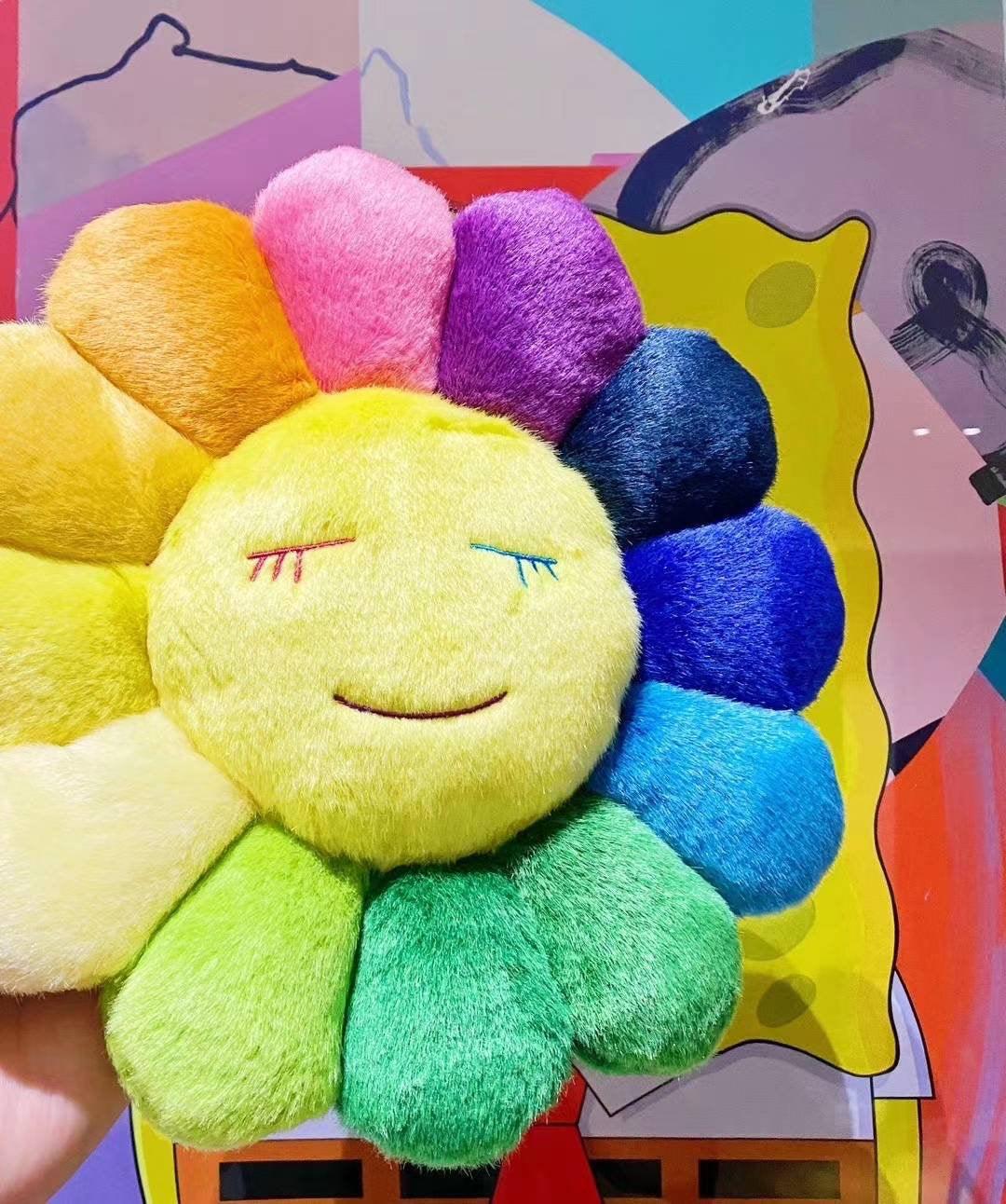 Takashi Murakami Flower Plush MoMA Exclusive 30CM Rainbow/Yellow