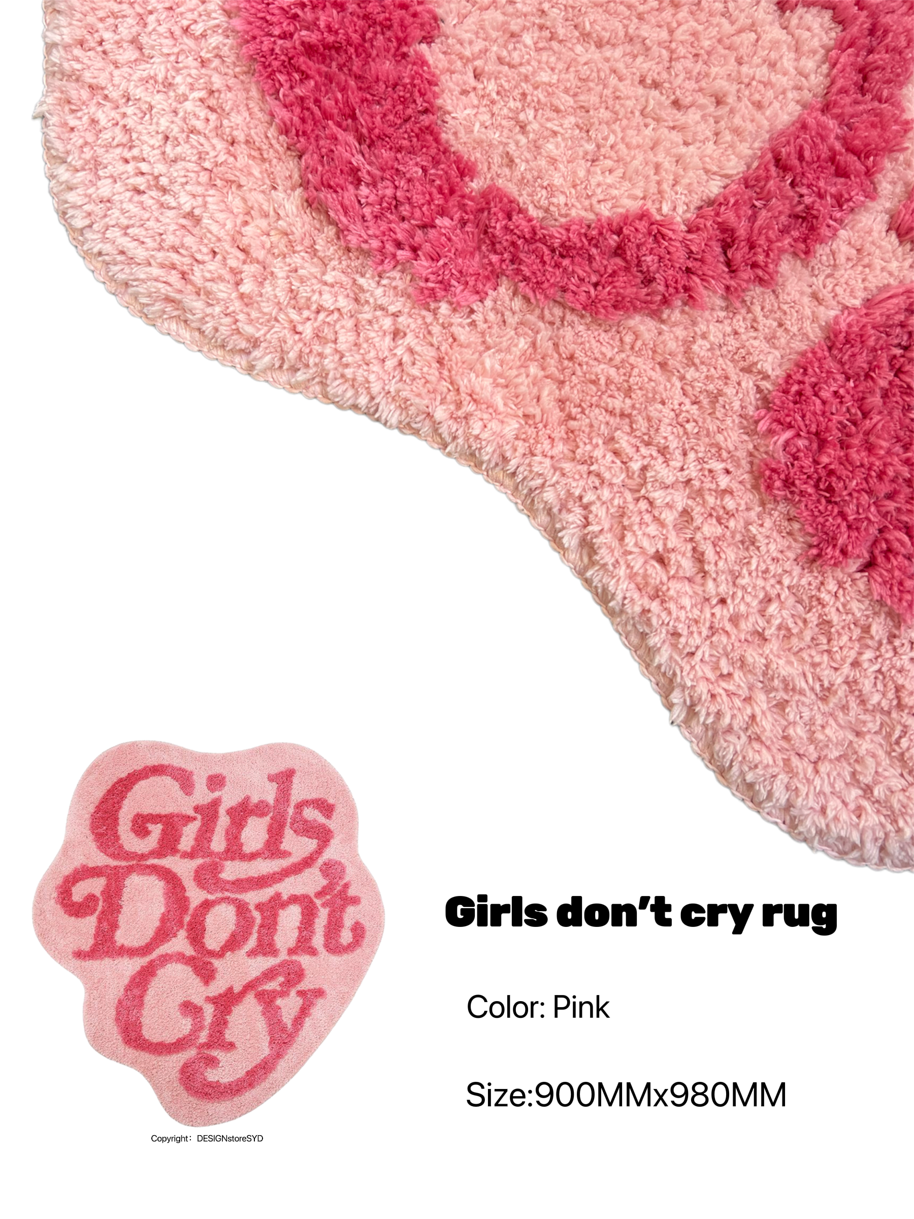 Girls Don’t Cry Rug Pink