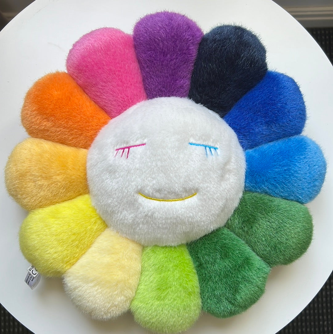 Takashi Murakami Flower Plush 30CM (Rainbow/White/Yellow) – Shoepugs