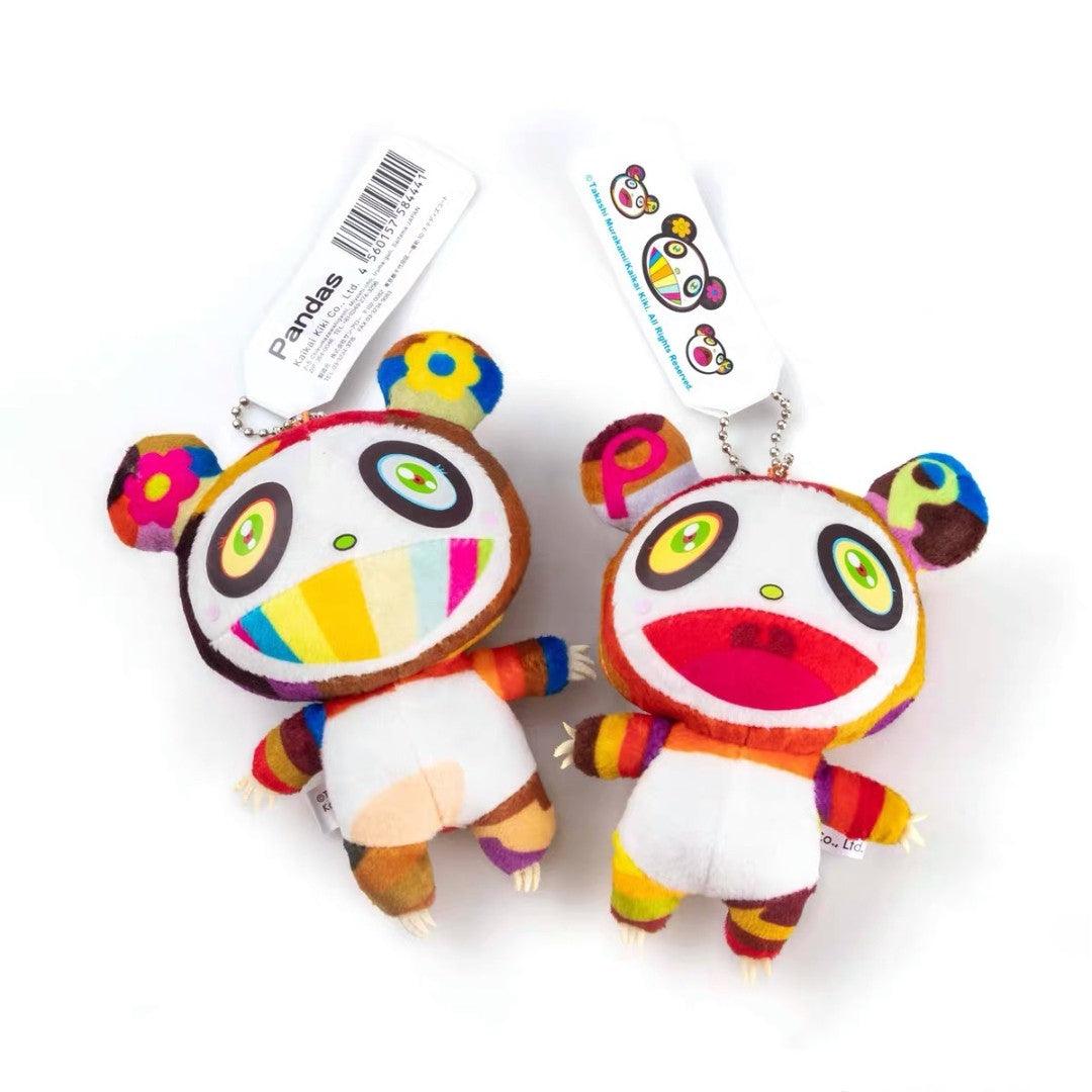 Takashi Murakami Kaikai Kiki toy doll Keychain Panda Black Pink@