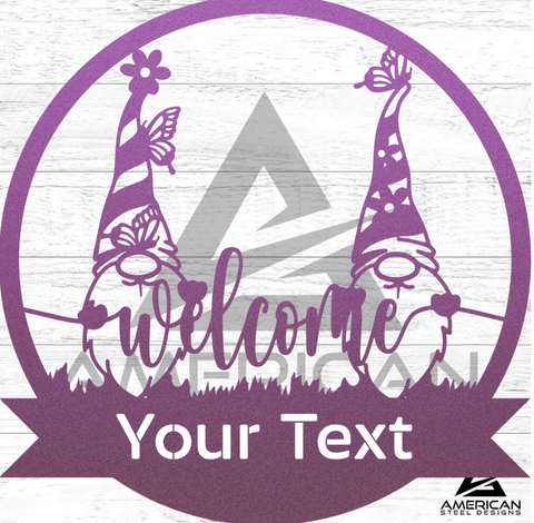 Gnome welcome sign monogram