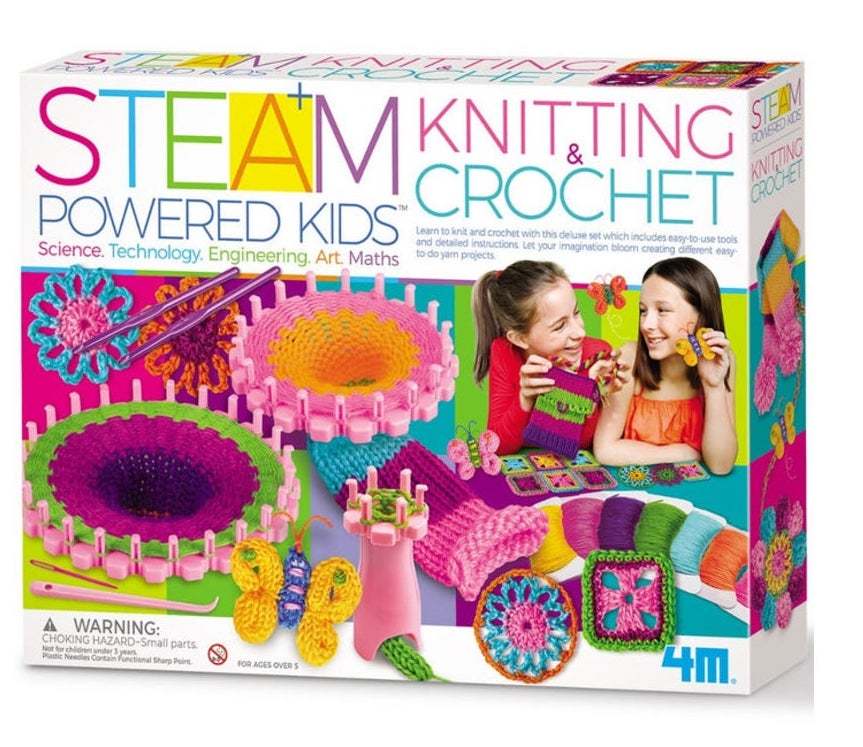 SpiceBox Beginners Knitting Kit for Kids, DIY Arts and Crafts, Learn How to  Knit, Scarf Knitting, Children's Creative Activity, Spool Yarn Knit Set, 7  Handmade Projects : Buy Online at Best Price