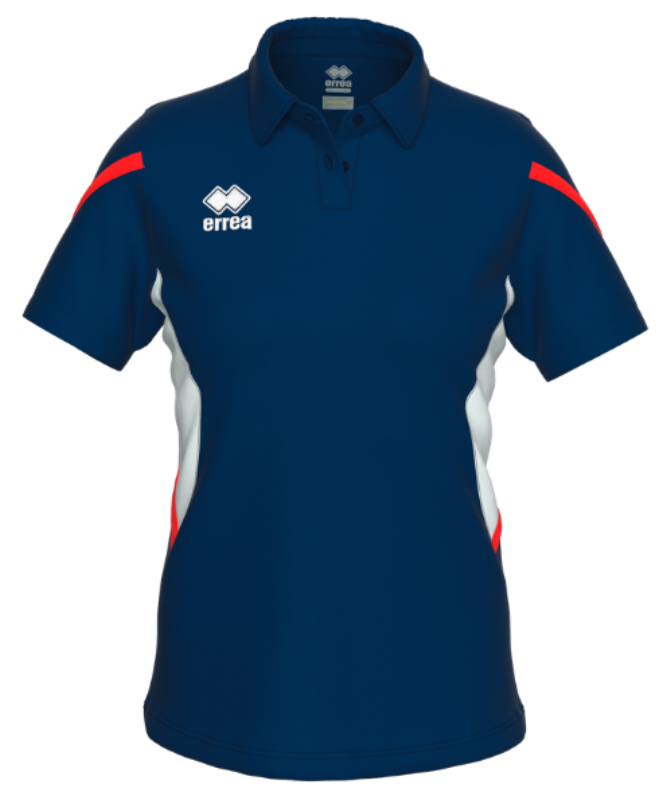 ERREA CARMEN WOMENS POLO NAVY WHITE RED