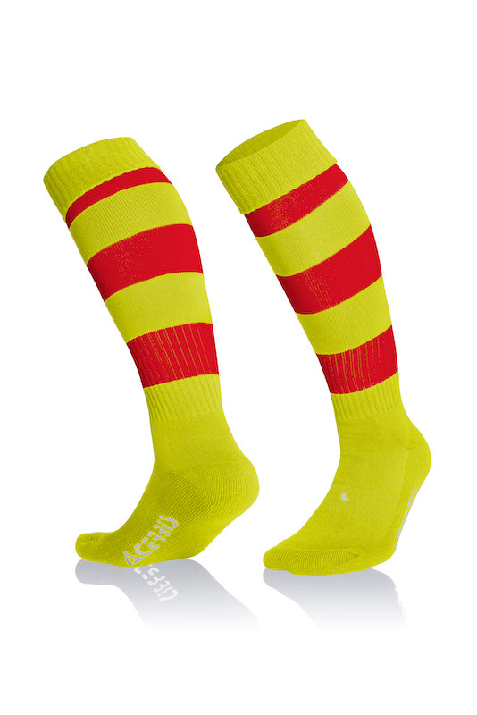 ACERBIS DOUBLE SOCKS YELLOW RED [Pack of 5]