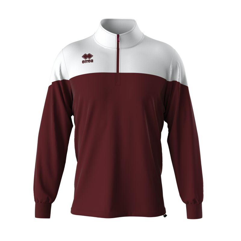 ERREA BLAKE 1/4 ZIP SWEATSHIRT MAROON WHITE