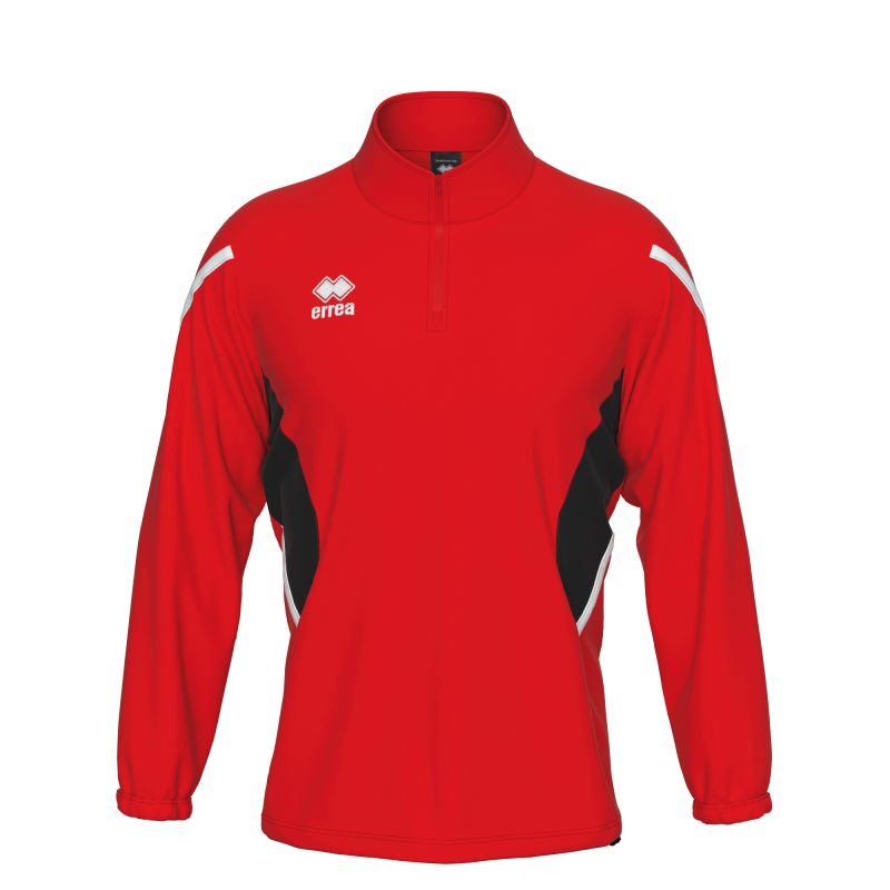 ERREA CHARLES 1/4 ZIP SWEATSHIRT RED BLACK WHITE