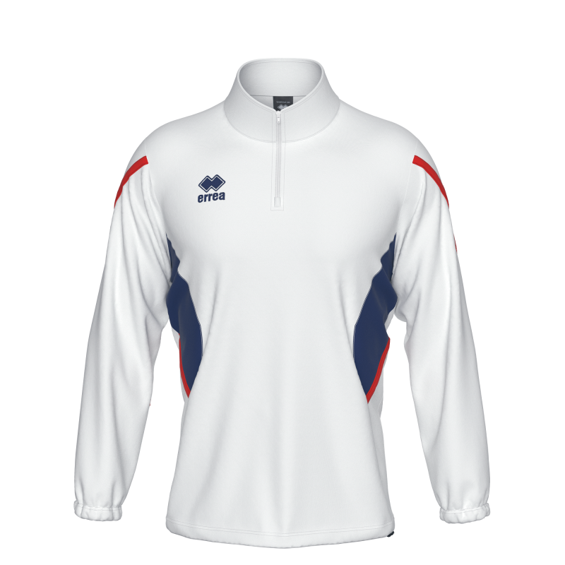 ERREA CHARLES 1/4 ZIP SWEATSHIRT WHITE NAVY RED