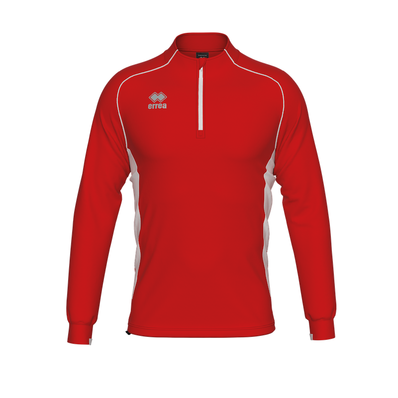 ERREA DYNAMIC 1/4 ZIP SWEATSHIRT RED WHITE