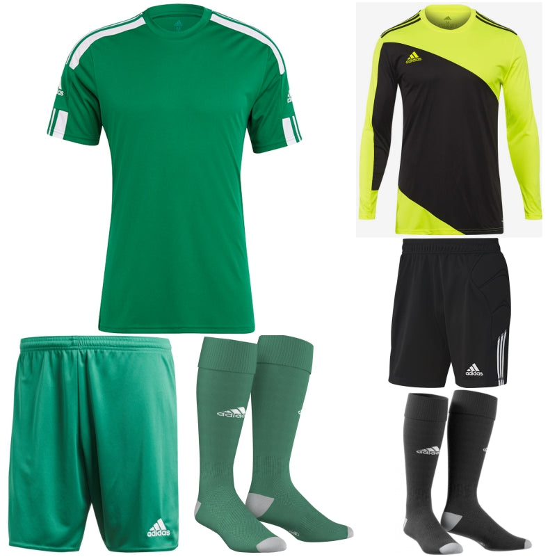 ADIDAS SQUADRA 21 SS KIT BUNDLE TEAM GREEN/WHITE