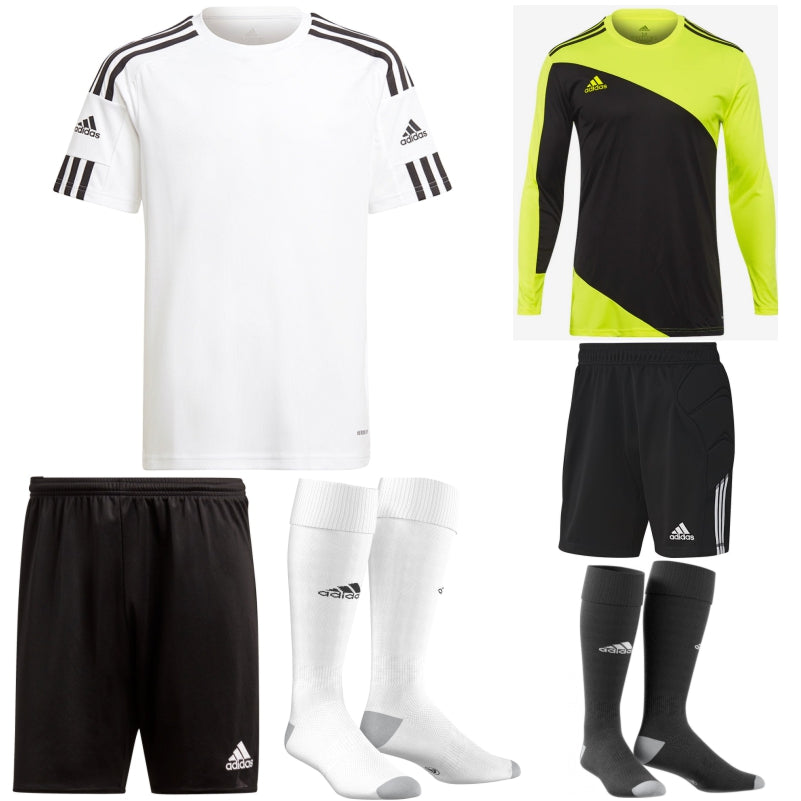 ADIDAS SQUADRA 21 SS KIT BUNDLE WHITE/BLACK