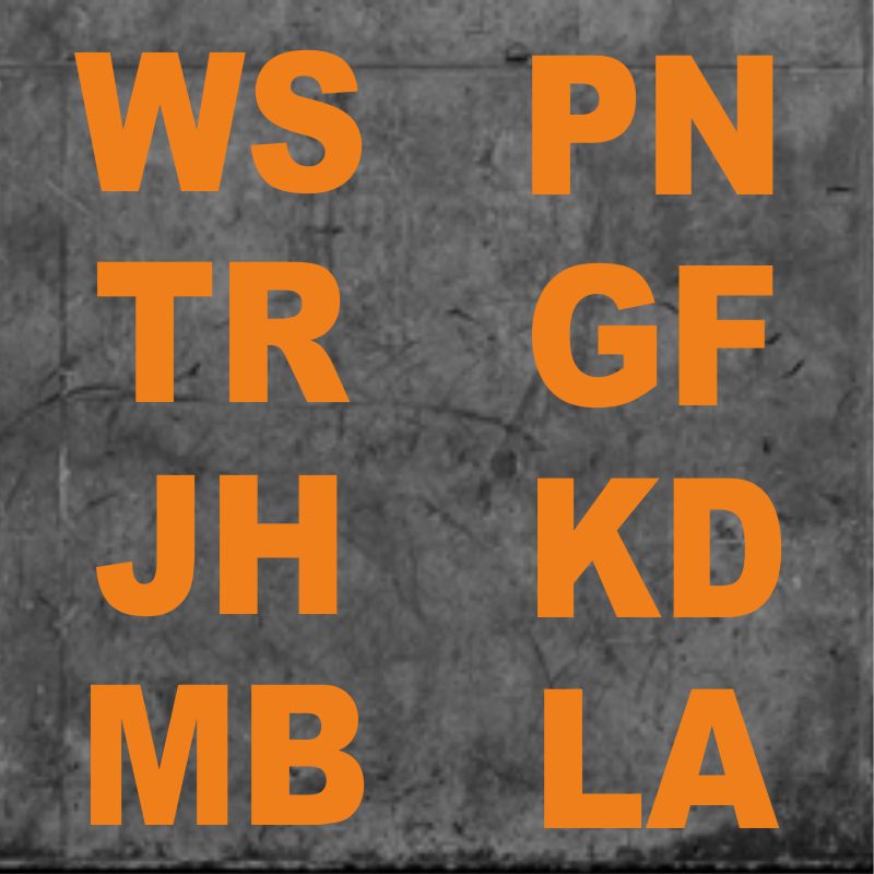 Arial Initials Orange