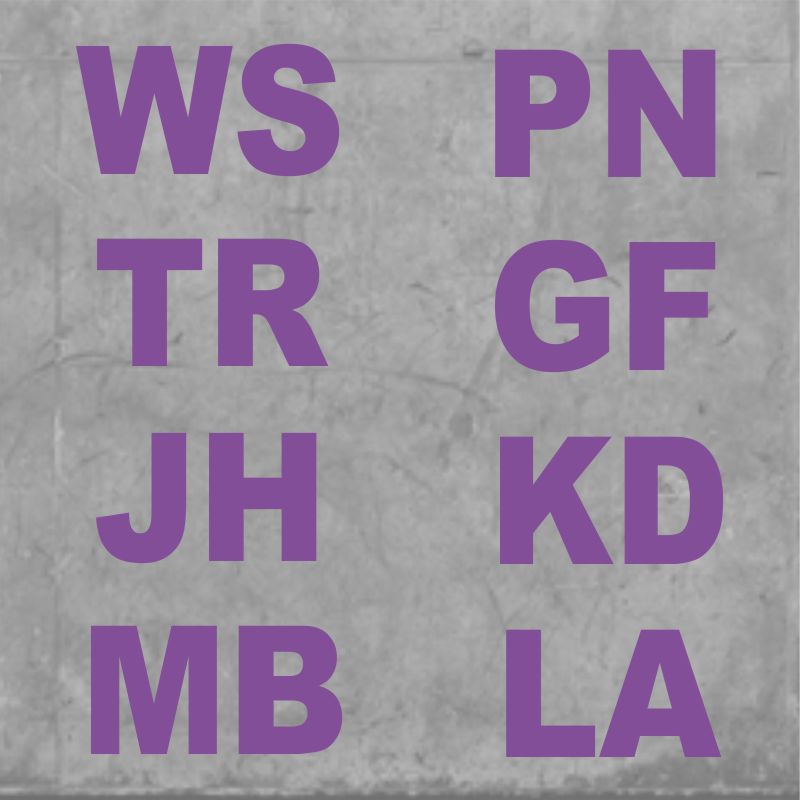 Arial Initials Purple