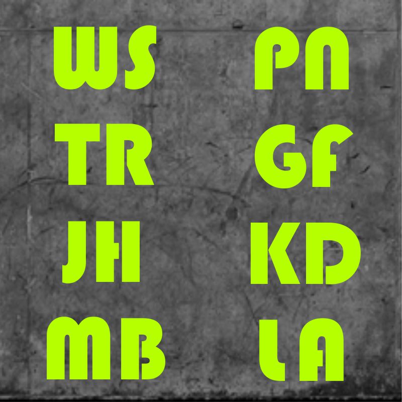 Bauhaus Initials Fluo Green