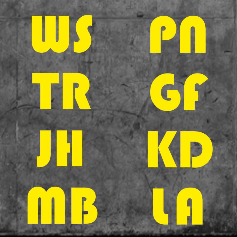 Bauhaus Initials Yellow