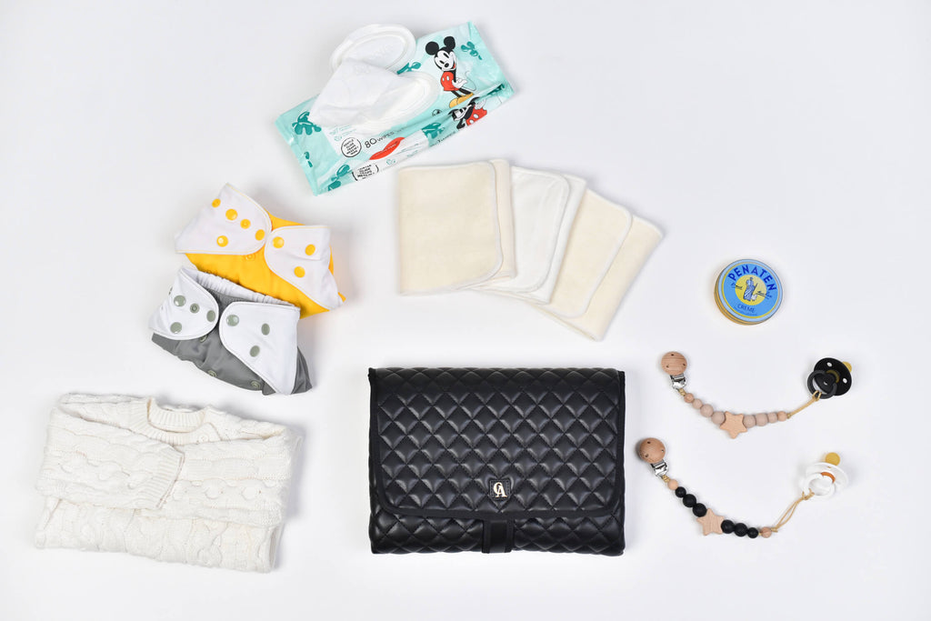 Coco Alexander Diaper Bag with Diaper, wipes, bottom cream, pacifier clip
