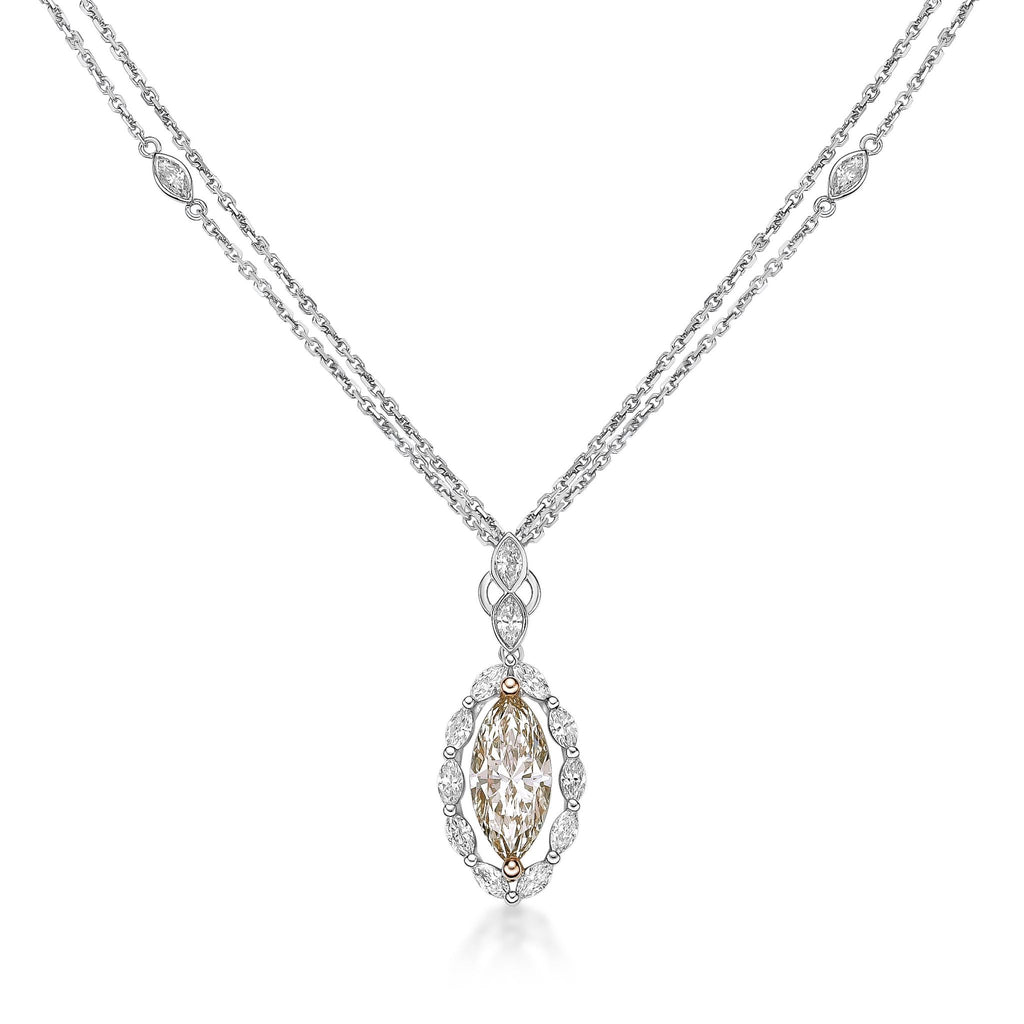 Diamond Pendant on white gold chain