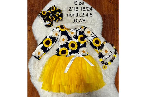 lil his and hers boutique sunflower dress