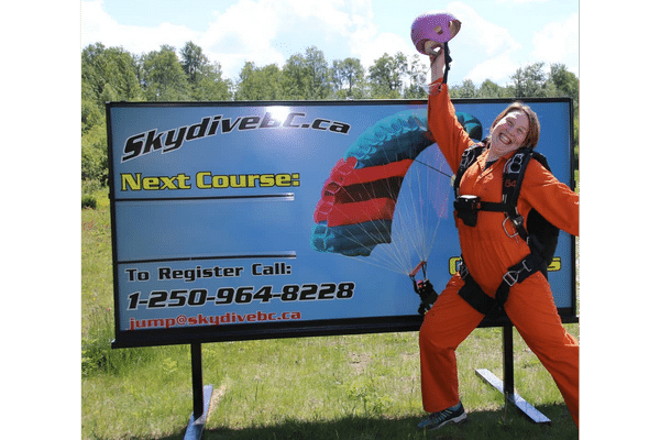 skydivebc happy skydiver