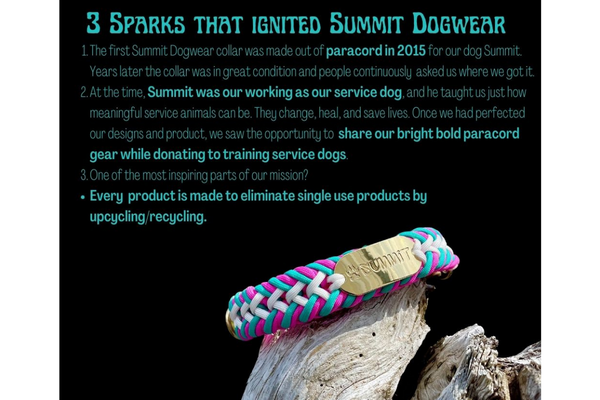 summit dogwear paracord reason for making