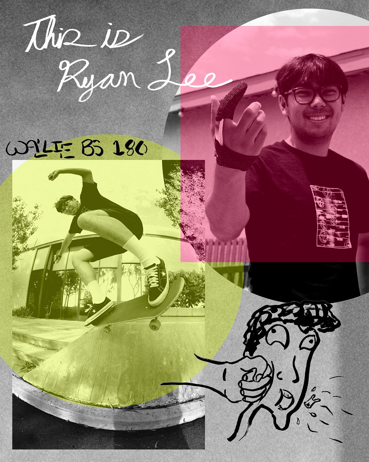 Ryan Lee skateboarding