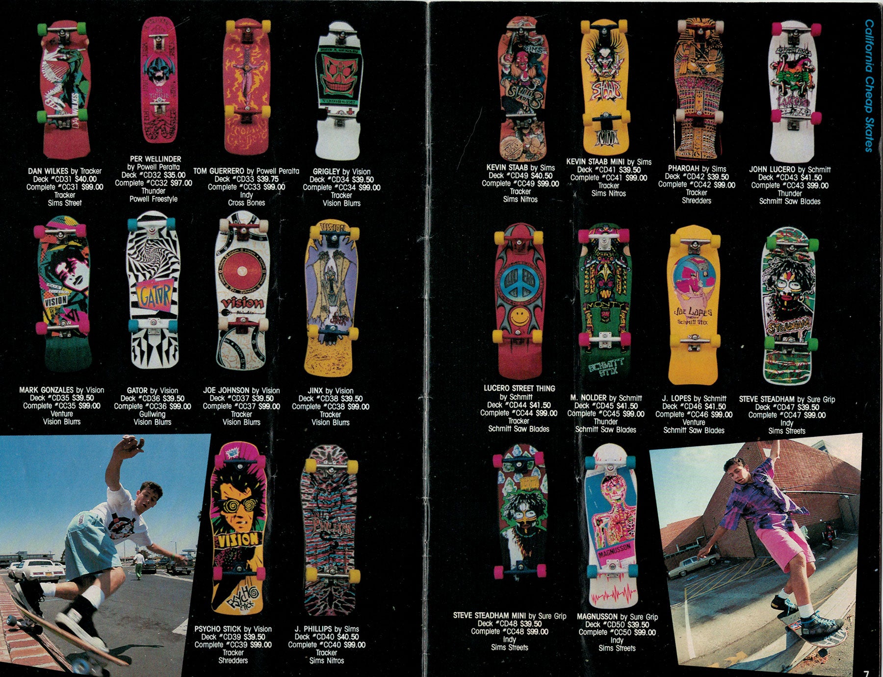 CCS Catalog Skateboard Decks 1987