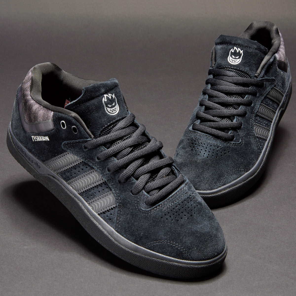 Adidas x Spitfire Tyshawn Shoes - Core Black/Core Black/Silver Metalli – CCS