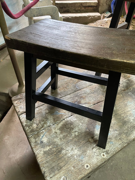 Wood and Metal Bench Stools - Two Sizes