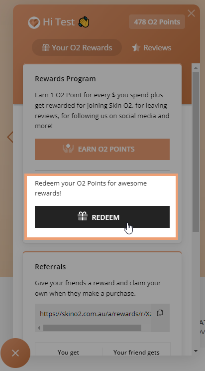 Skin O2 Rewards