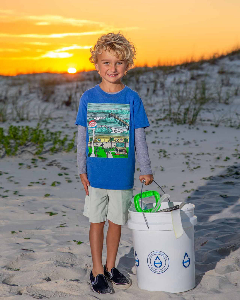 Beach Cleanup at Sunset