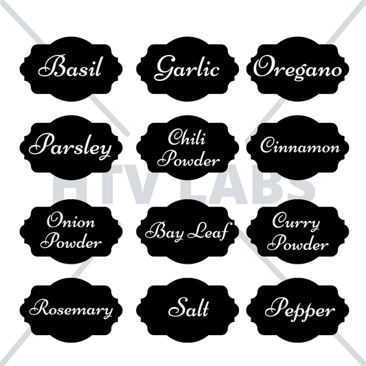 Spice Jar Labels Art Set – Daily Art Hub // Graphics, Alphabets & SVG