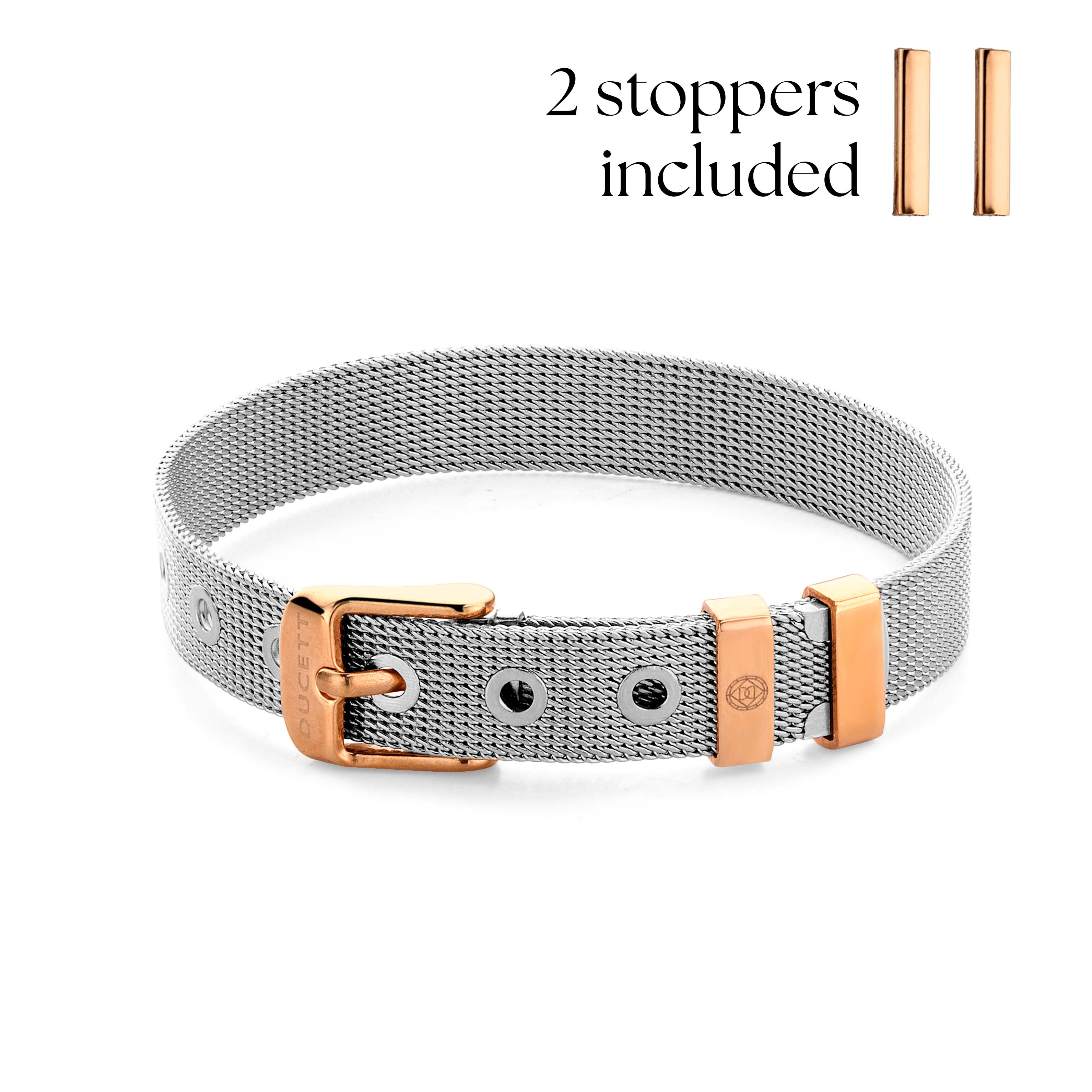 Mesh bracelet silver/rosé gold - DUCETT product image