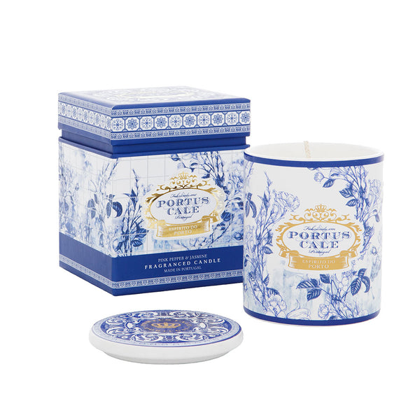 Portus Cale Gold & Blue Creamic Aromatic Candle 228g