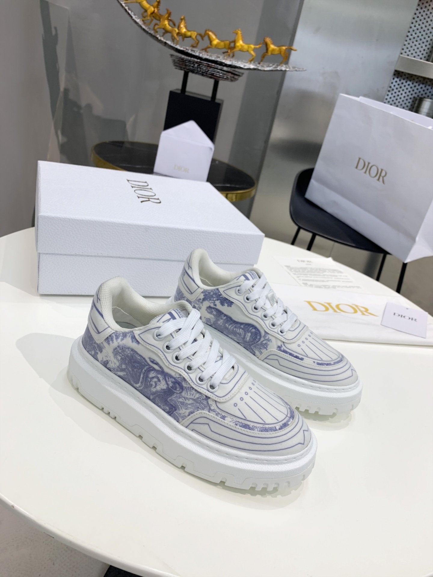 Dior 2021 NEW Fashion Women's Leather Fashion Low Top Sneake