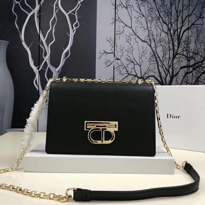 DIOR WOMEN'S 2018 NEW STYLE LEATHER INCLINED CHAIN SHOULDER 