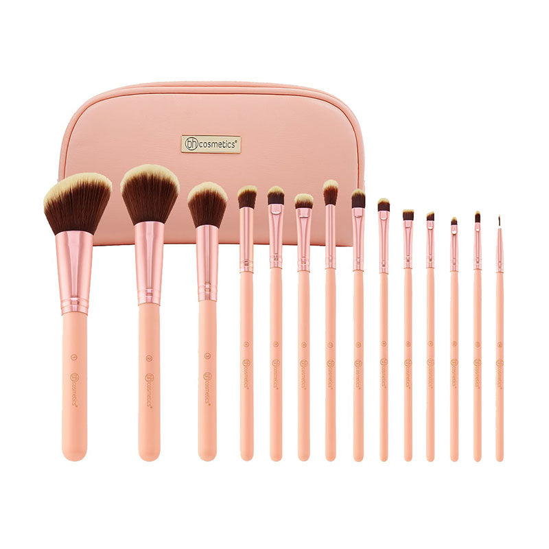  BH Cosmetics Metal Rose 11 Piece Brush Set With Cosmetic Bag :  Beauty & Personal Care