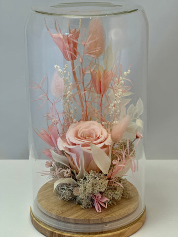 Dried flower dome by Pink Trunk