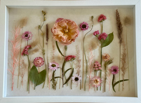 Flower Art- preserved flowers framed