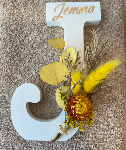 flower letter J