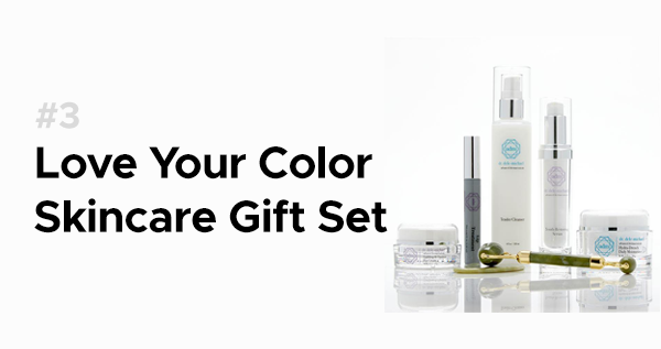 skincare gift set bottles