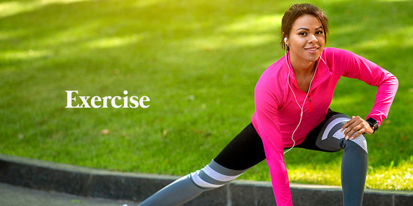 young woman doing leg workout at the public place