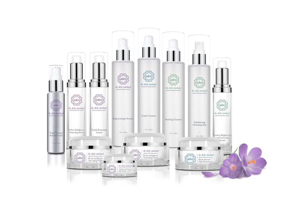 adm skincare bottles