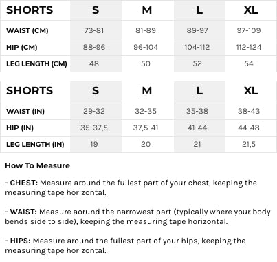 BOL Football Game Short Size Guide