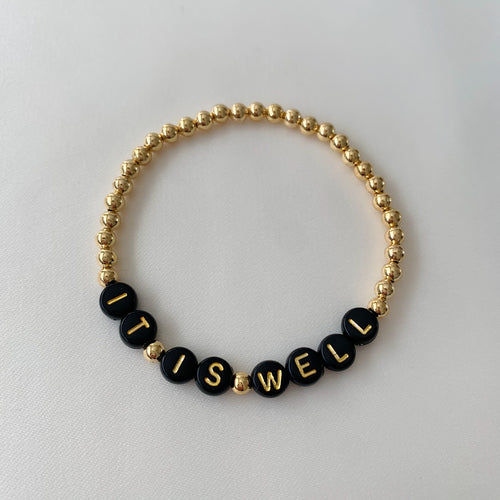 Custom Vinyl and Brass Word Bracelets — Goldfine Jewelry