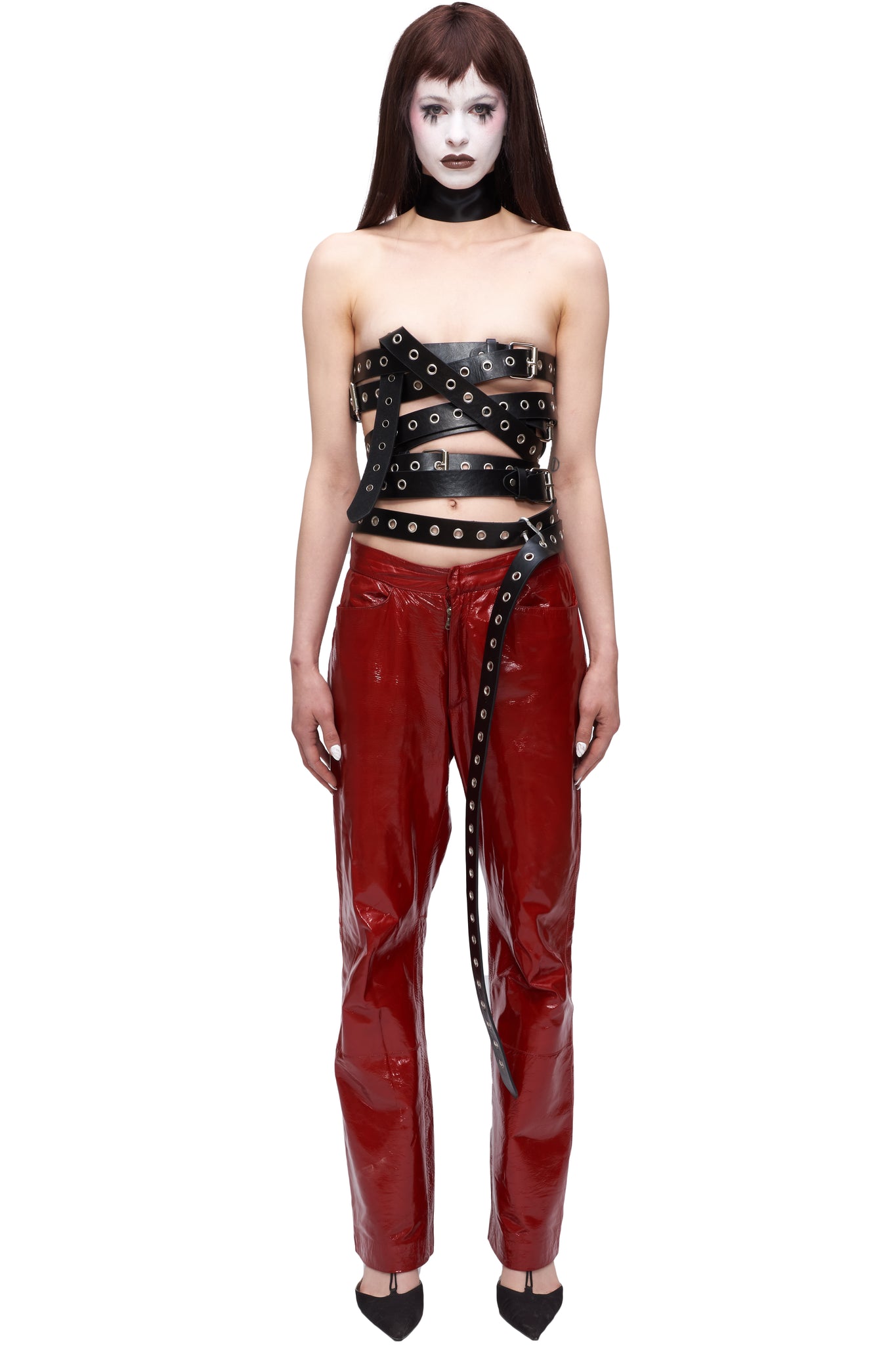 GUCCI BY TOM FORD FW99 RED LEATHER PANTS – BURIED DEEP ARCHIVE