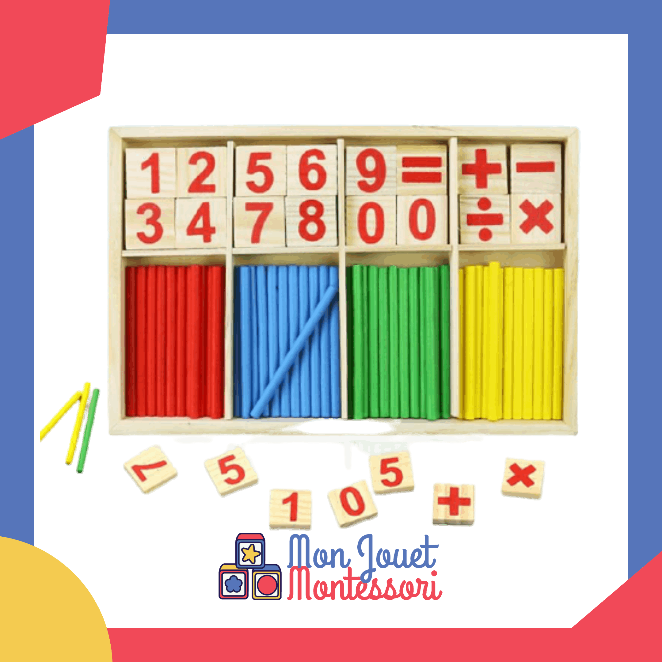 Jeux Montessori mathématiques calcul mental en bois