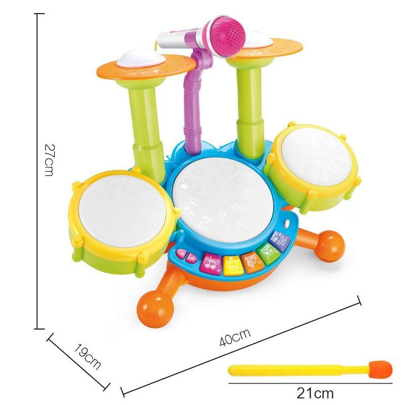 Oshhni Ensemble de Batterie pour Enfants, Jouet sensoriel, Excellent Cadeau  pour garçons et Filles, Jouet de Simulation de Batterie, Ensemble de