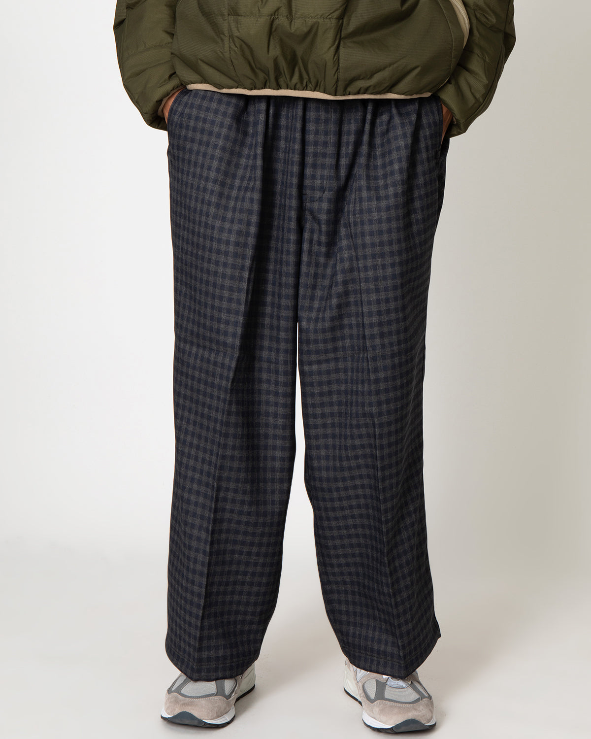 TECH WIDE EASY 2P TROUSERS PLAIDS