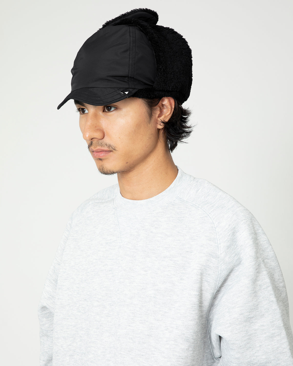 直送商品 and wander high loft fleece ear cap ブラック kids-nurie.com