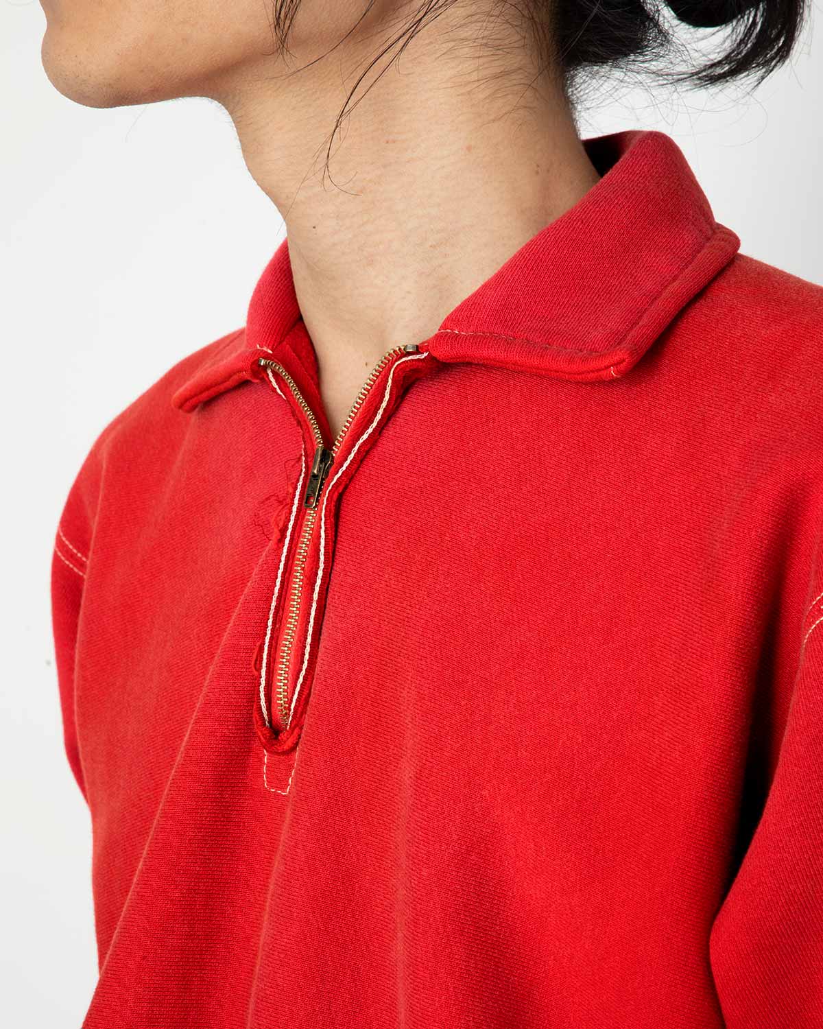 A.PRESSE Vintage Half Zip Sweatshirt L | www.michaelfulcherstudios.com